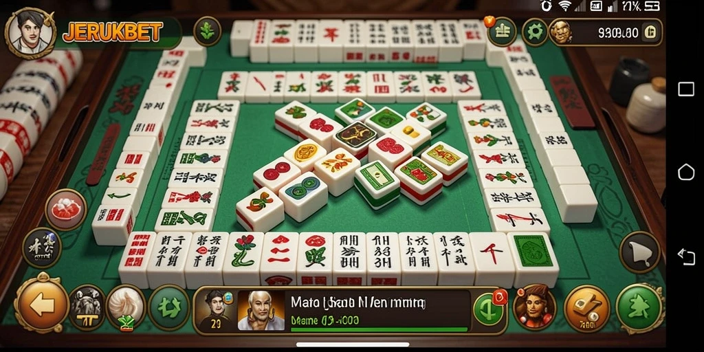 Tangkapan layar utama JERUKBET menunjukkan gameplay Mahjong yang seru